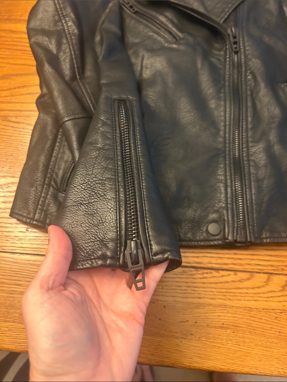 Blank NYC Black Faux Leather Moto Jacket/1 - Picture 4 of 7